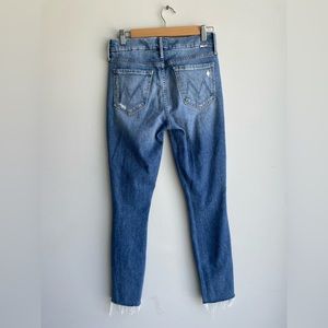 MOTHER the looker ankle fray denim distressed